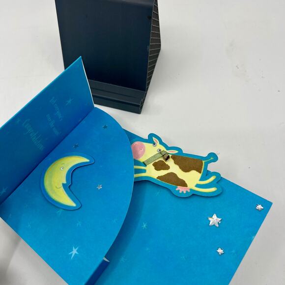 Hallmark Congratulations Baby Greeting Card 'Bet Everyone's Over The Moon" NEW - Picture 2 of 3